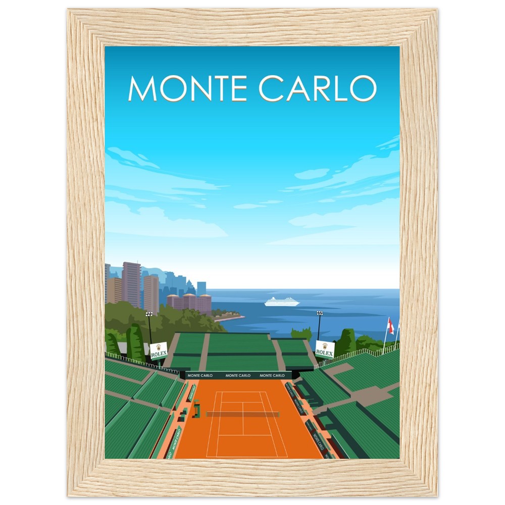 Monte Carlo ATP Masters Tennis Stadium Poster