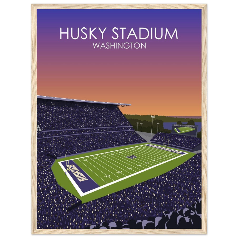 Husky Stadium Poster | University of Washington College Football Print