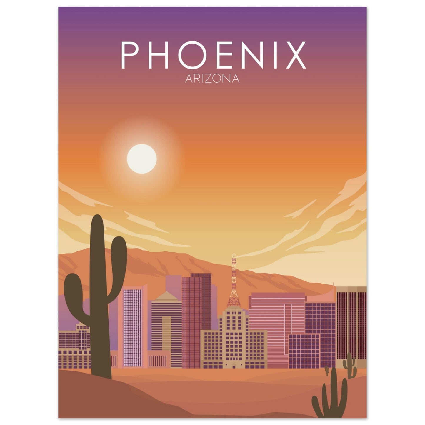 Phoenix Poster | Phoenix Wall Art | Phoenix Sunset Print