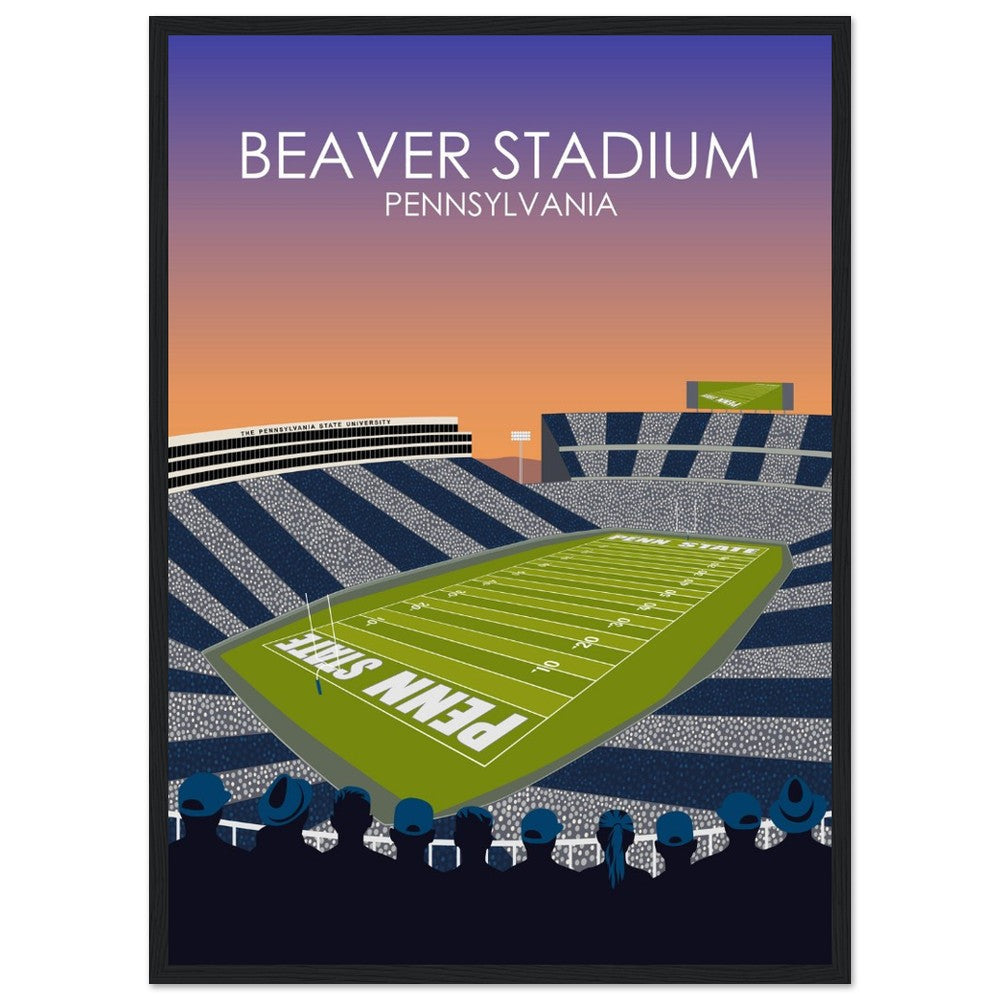 Beaver Stadium Poster | Penn State University Football Stadium Print