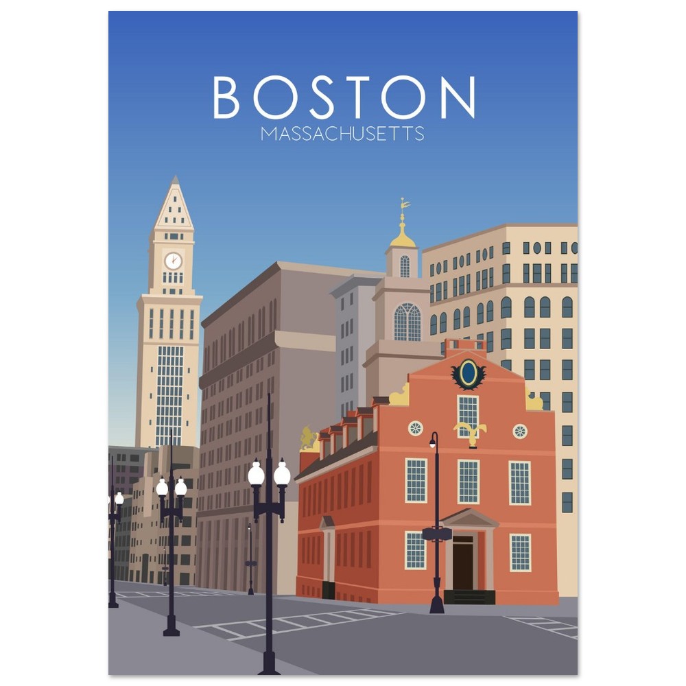 Boston Poster | Boston Wall Art | Boston Daytime Print