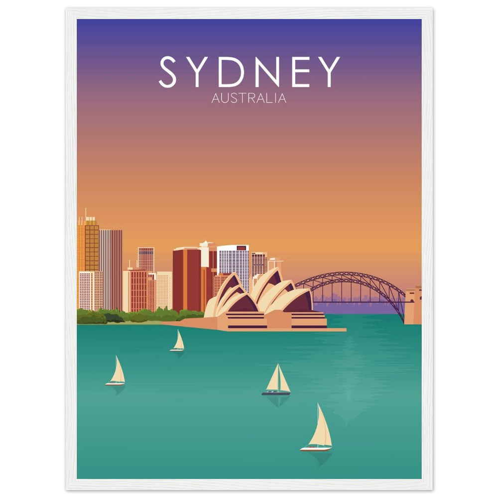 Sydney Poster | Sydney Wall Art | Sydney Sunset Print