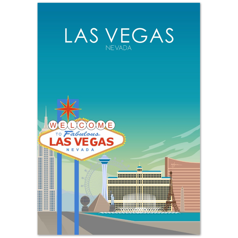 Las Vegas Poster | Las Vegas Wall Art | Las Vegas Daytime Print