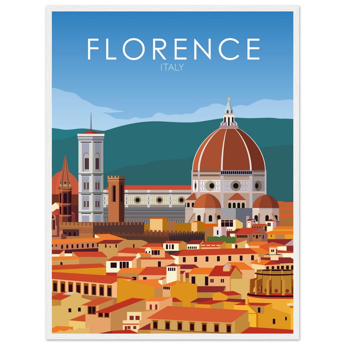 Florence Poster | Florence Wall Art | Florence Daytime Print
