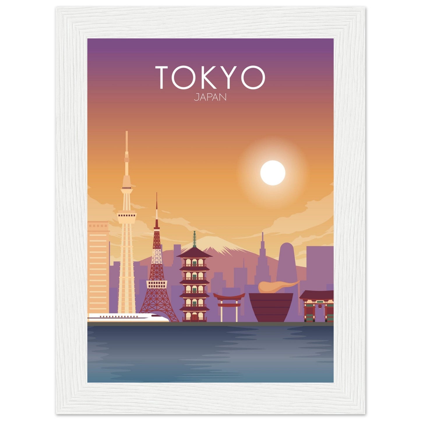 Tokyo Poster | Tokyo Wall Art | Tokyo Sunset Print