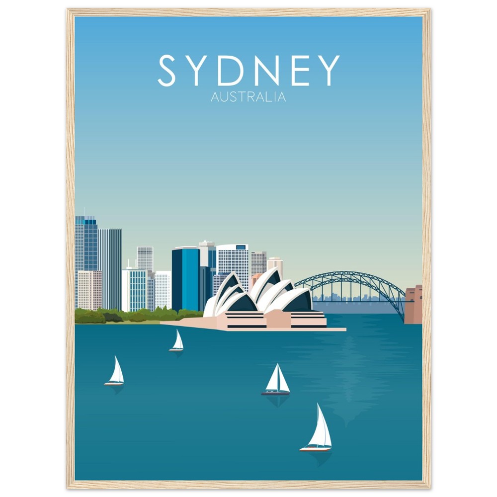 Sydney Poster | Sydney Wall Art | Sydney Daytime Print