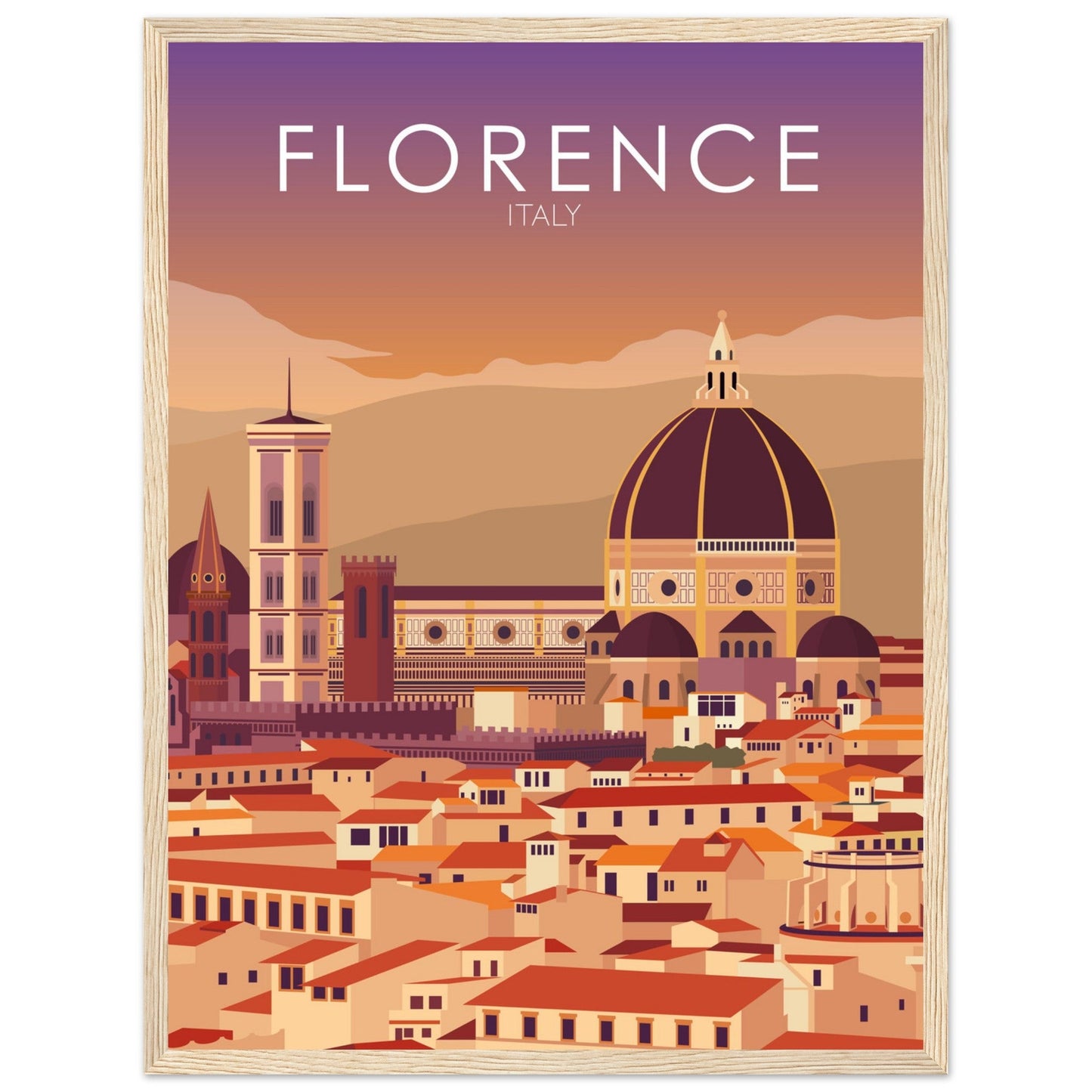 Florence Poster | Florence Wall Art | Florence Sunset Print