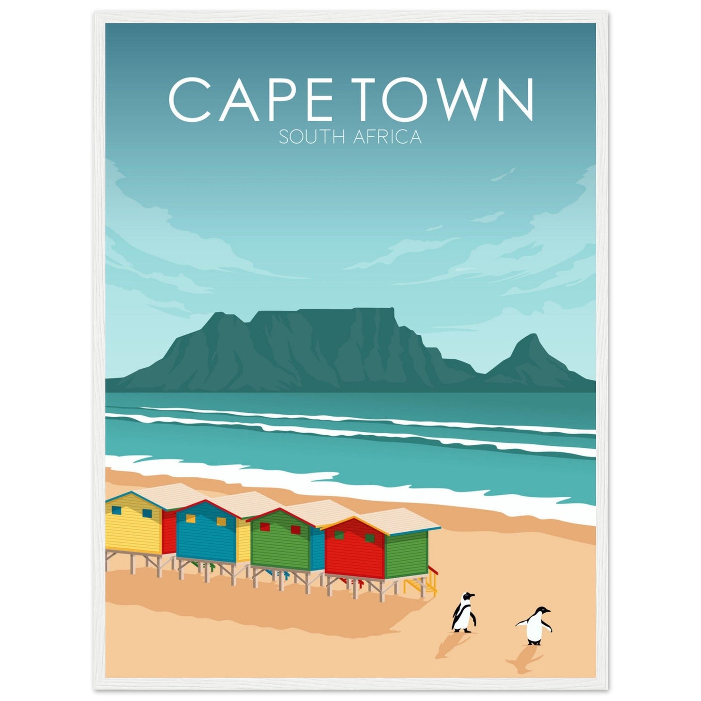 Cape Town Poster | Cape Town Wall Art | Cape Town Daytime Print