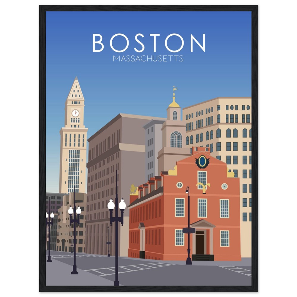 Boston Poster | Boston Wall Art | Boston Daytime Print
