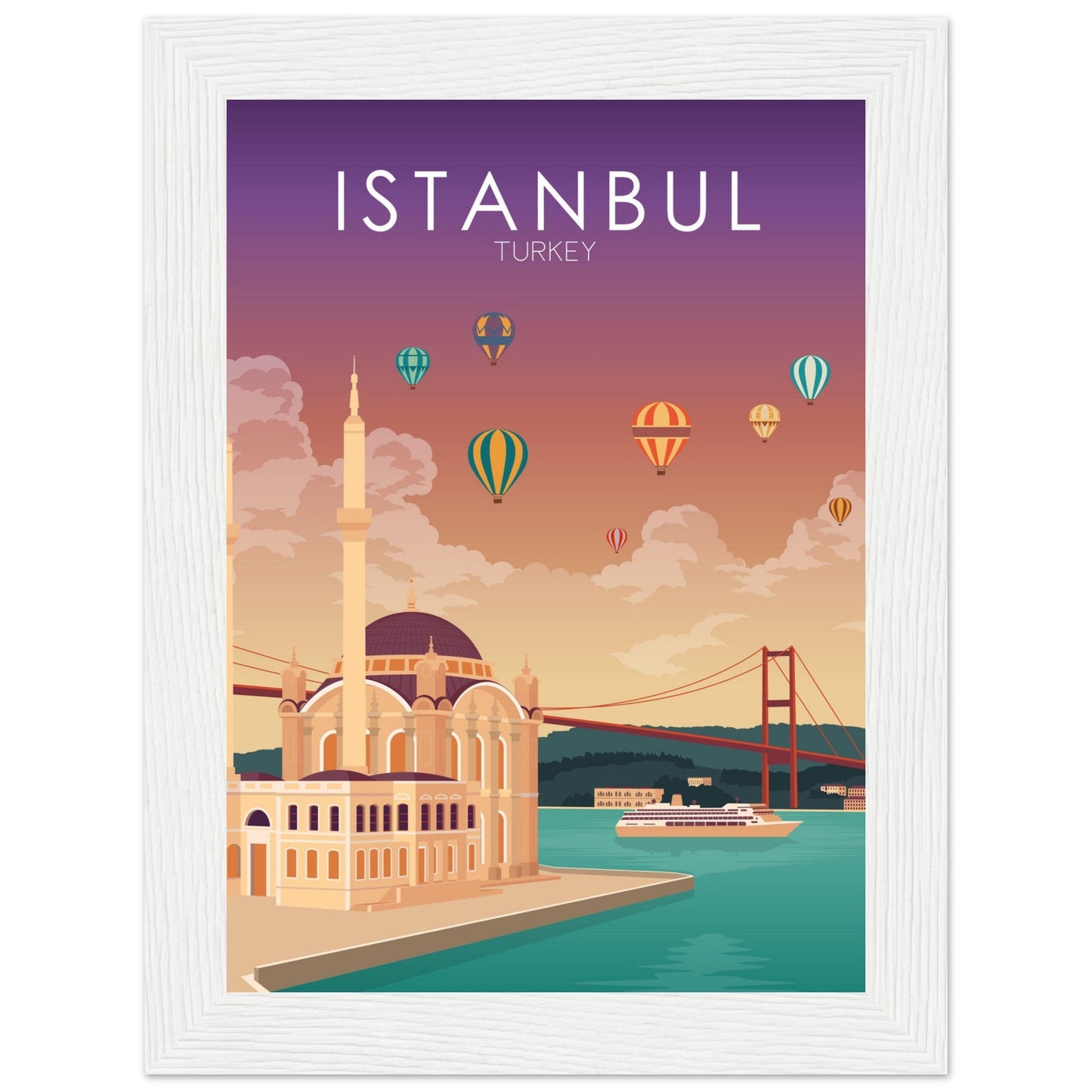 Istanbul Poster | Istanbul Wall Art | Istanbul Sunset Print