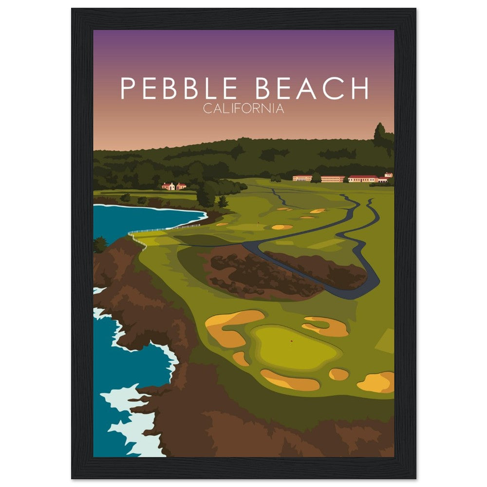 Pebble Beach Golf Course Sunset Print