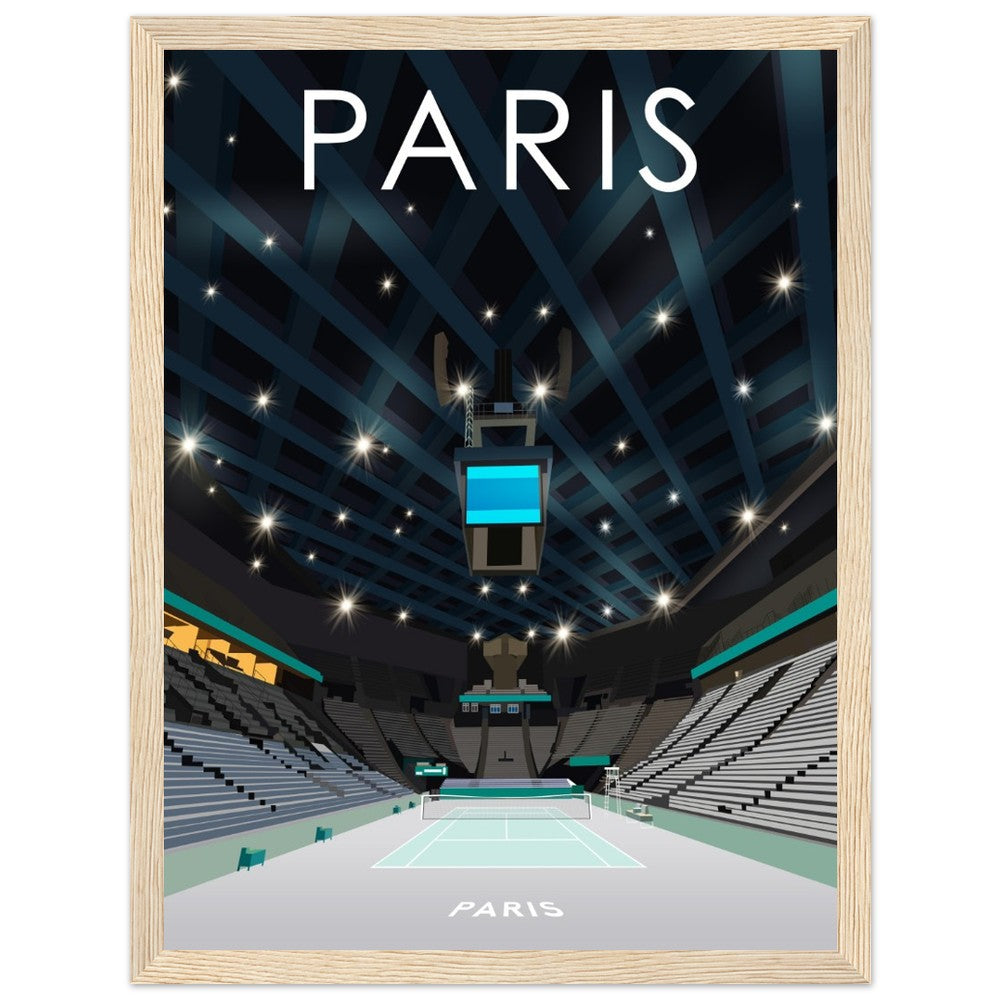 Paris Indoors ATP Masters Tennis Stadium Poster