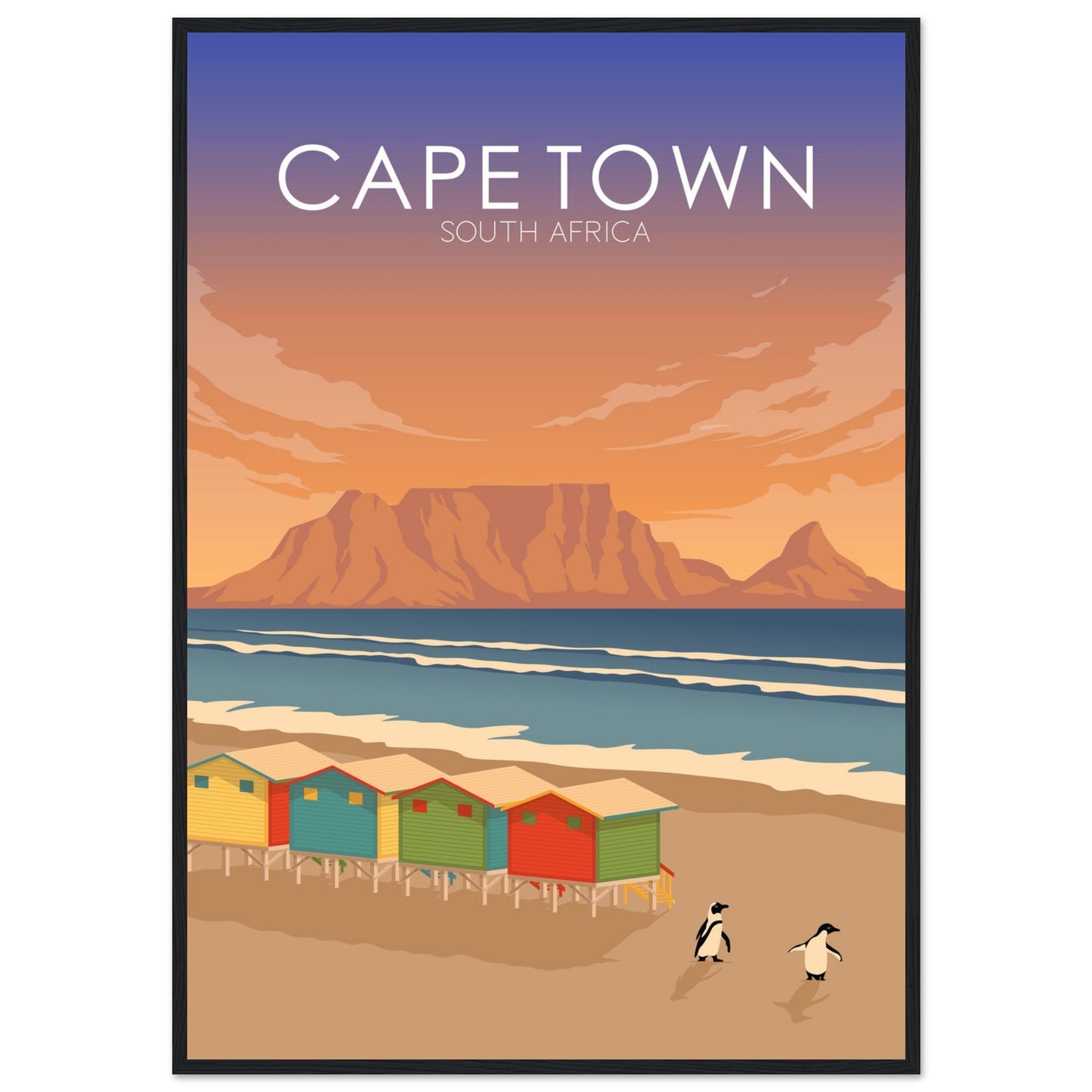 Cape Town Poster | Cape Town Wall Art | Cape Town Sunset Print