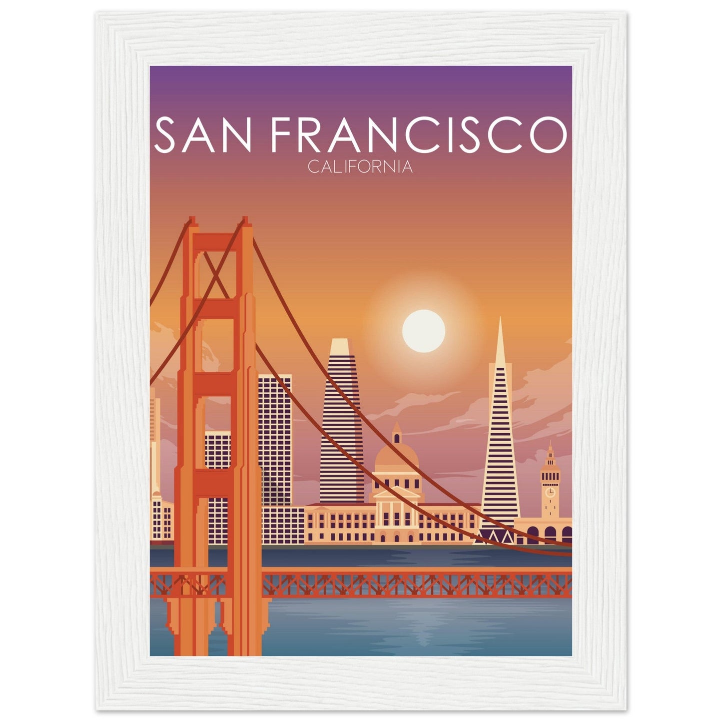 San Francisco Poster | San Francisco Wall Art | San Francisco Sunset Print