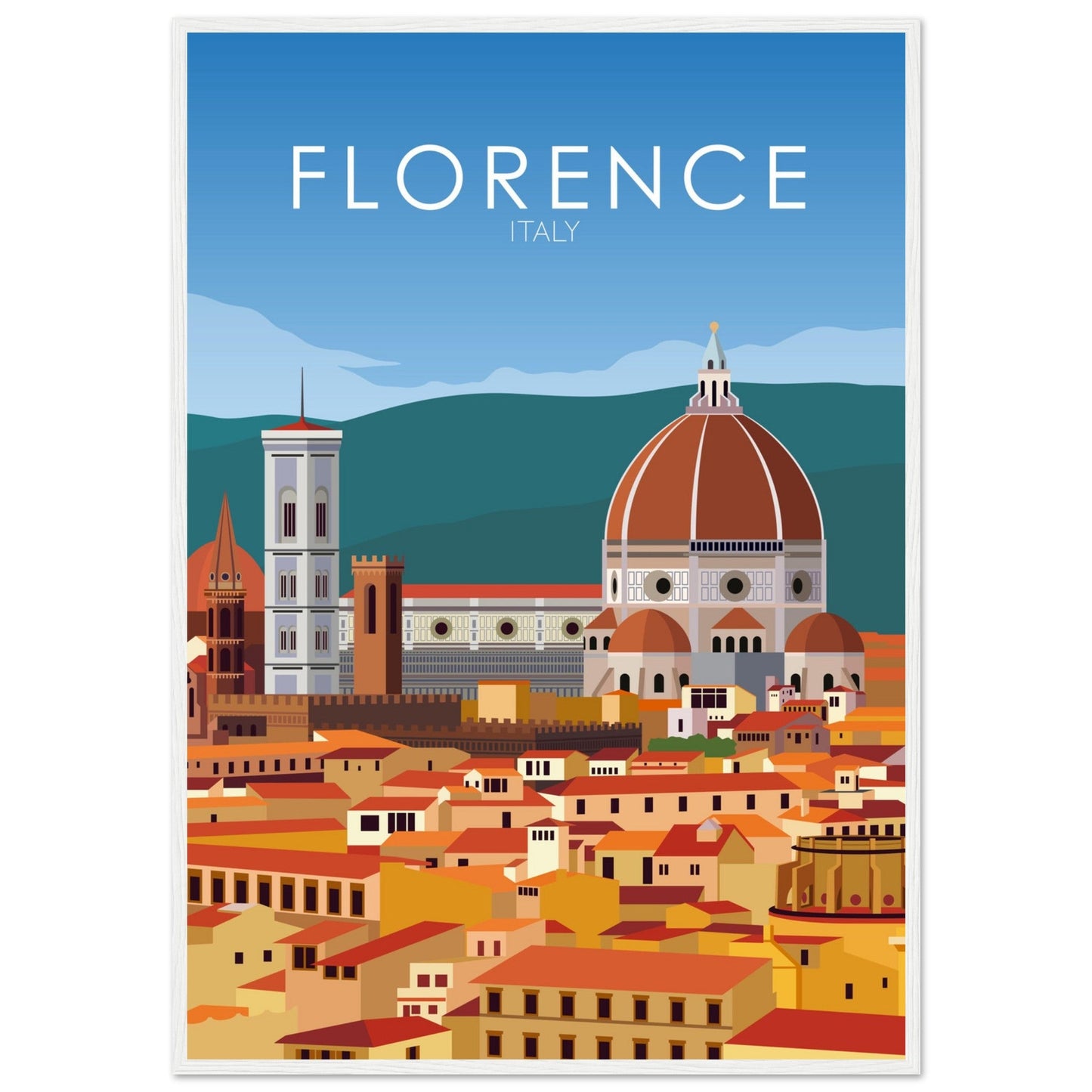 Florence Poster | Florence Wall Art | Florence Daytime Print