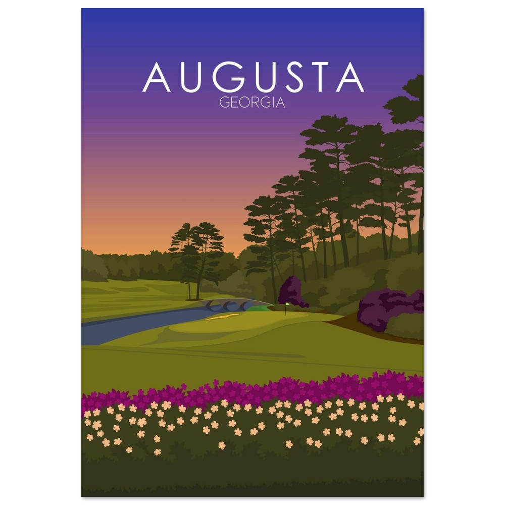 Augusta National Golf Course Sunset Print | Augusta National Poster