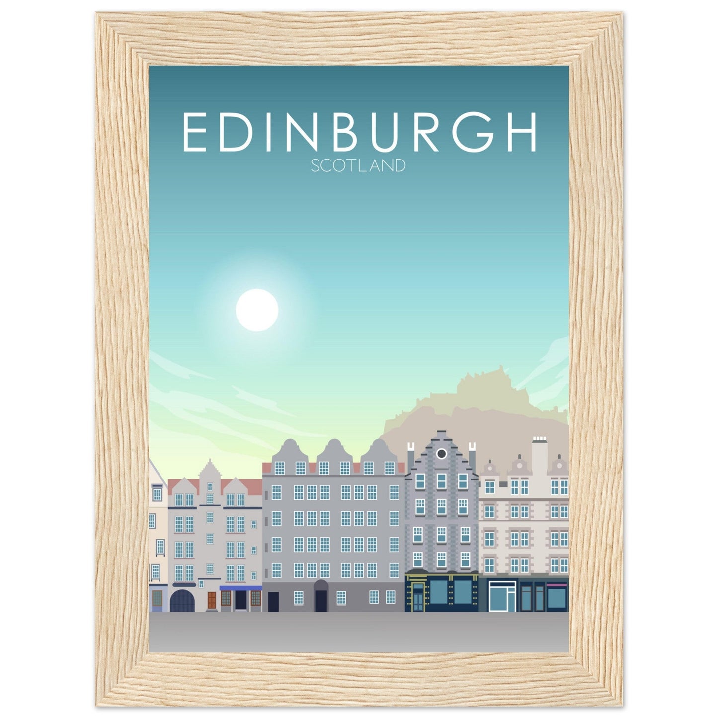 Edinburgh Poster | Edinburgh Wall Art | Edinburgh Daytime Print
