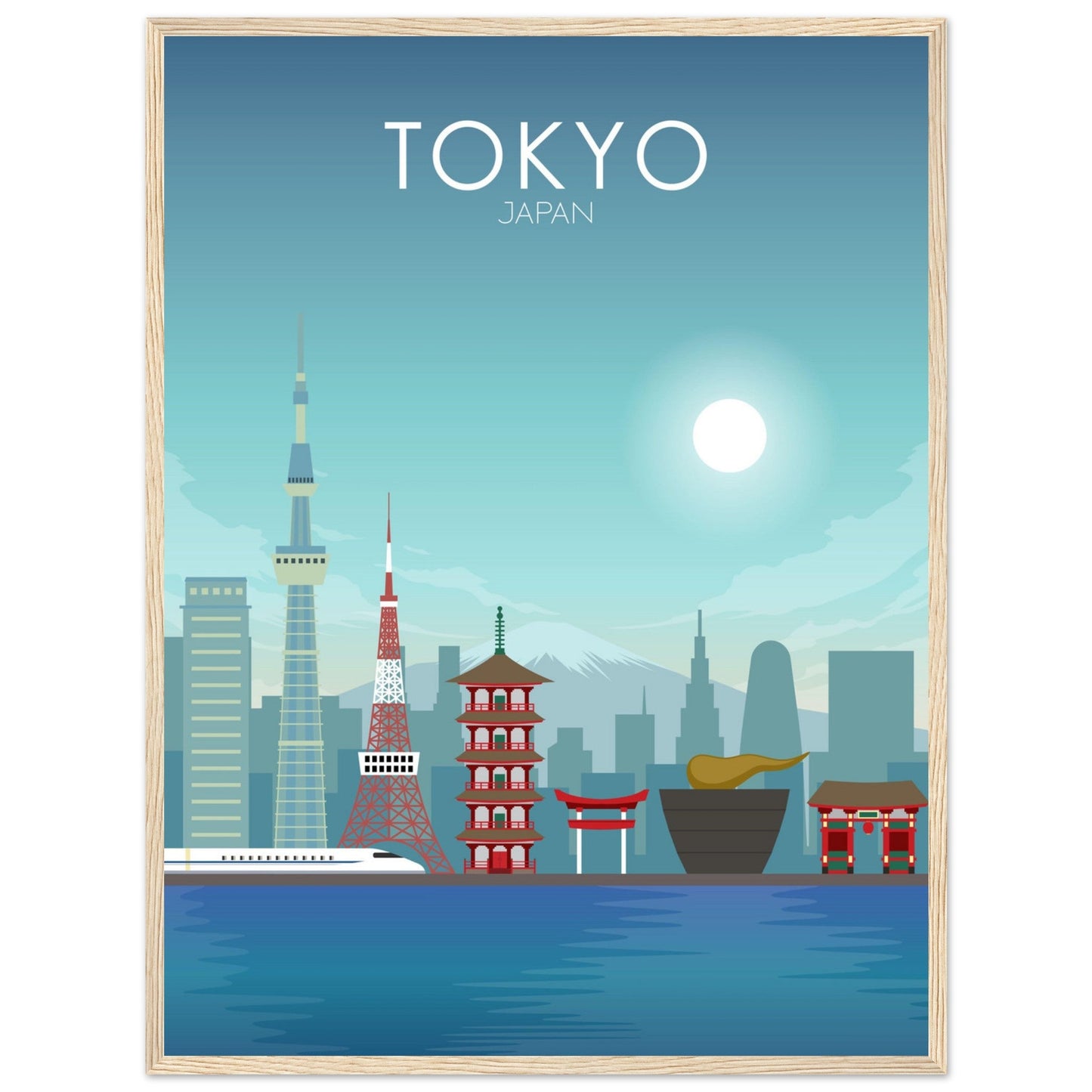 Tokyo Poster | Tokyo Wall Art | Tokyo Daytime Print