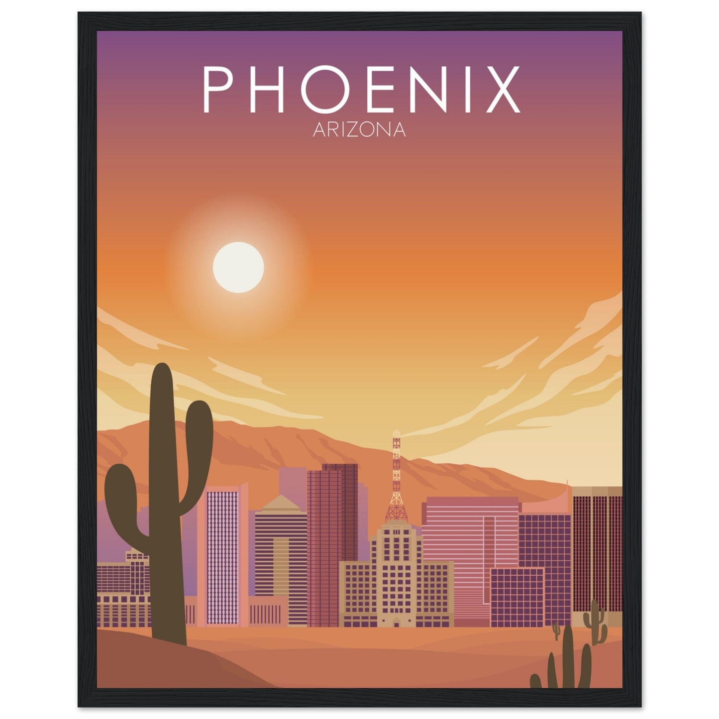 Phoenix Poster | Phoenix Wall Art | Phoenix Sunset Print