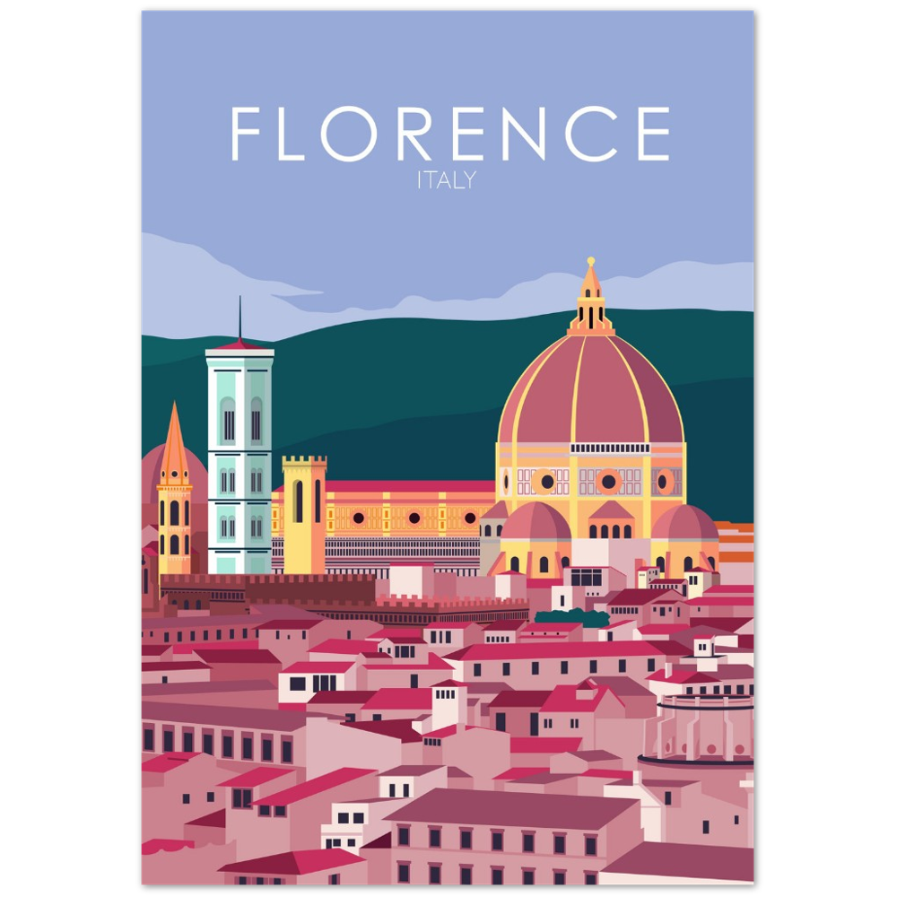 Florence Poster | Florence Wall Art | Florence Pastel Print