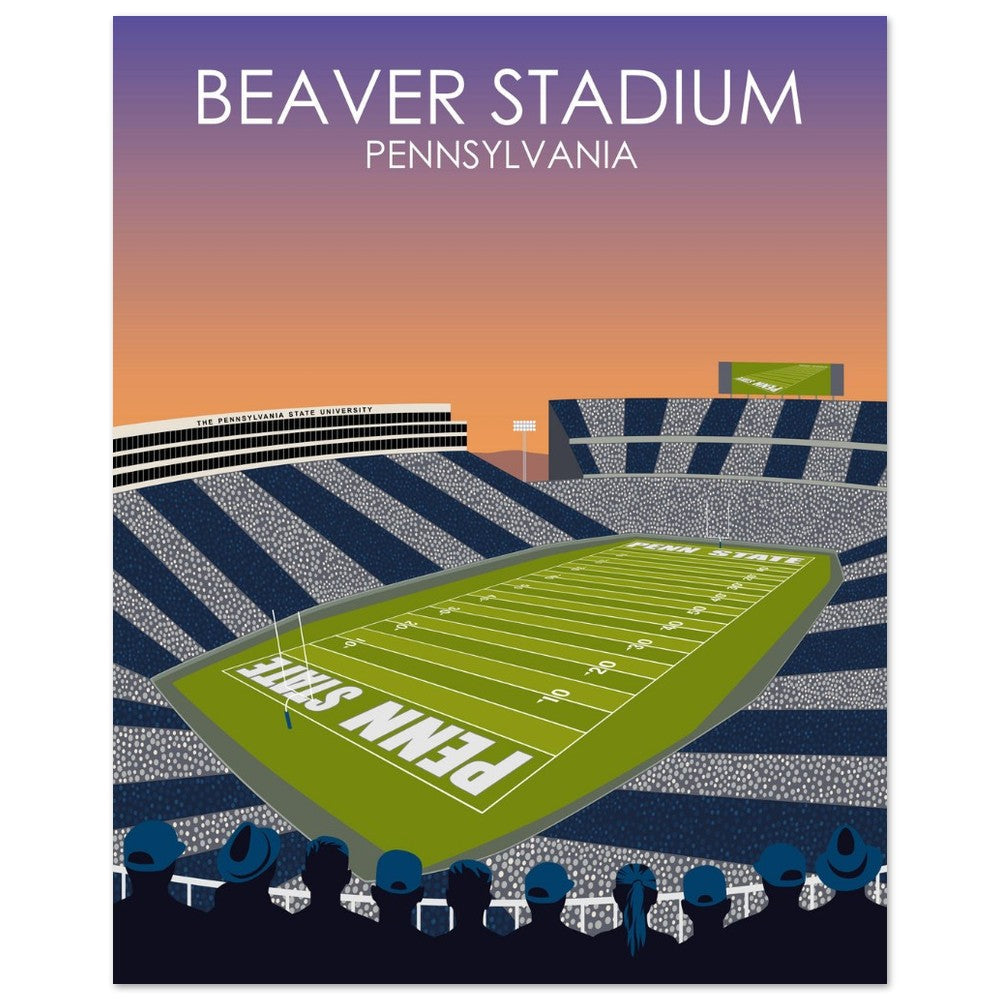 Beaver Stadium Poster | Penn State University Football Stadium Print