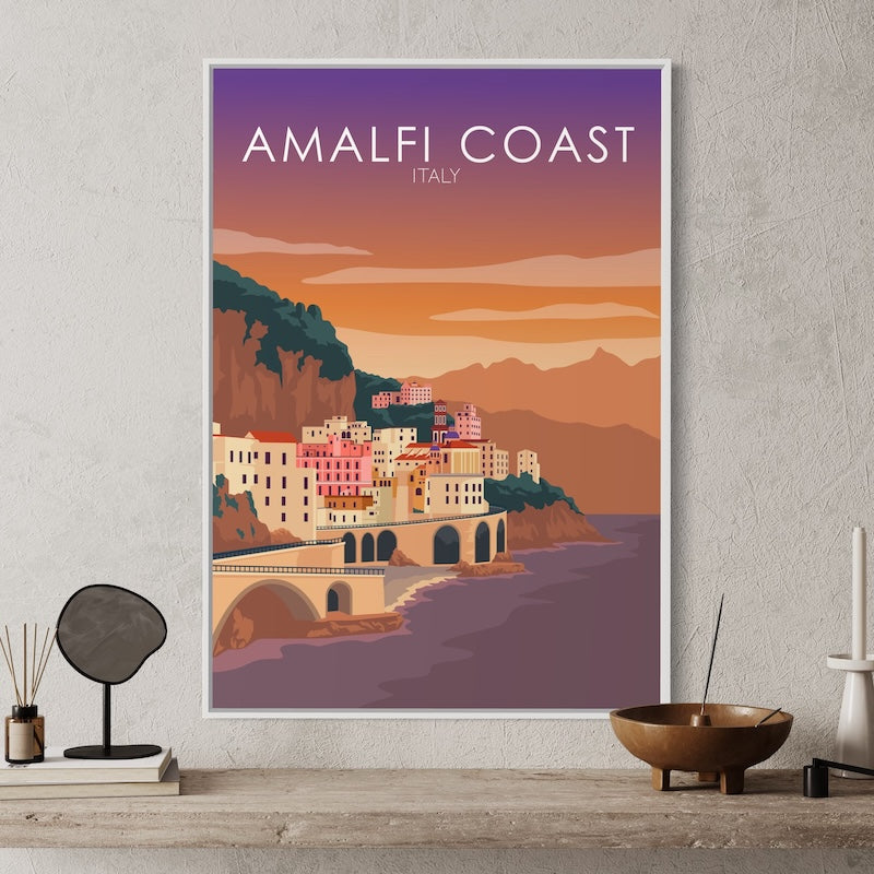 Amalfi Coast Sunset Poster | Amalfi Coast Sunset Print | Amalfi Coast Sunset Wall Art