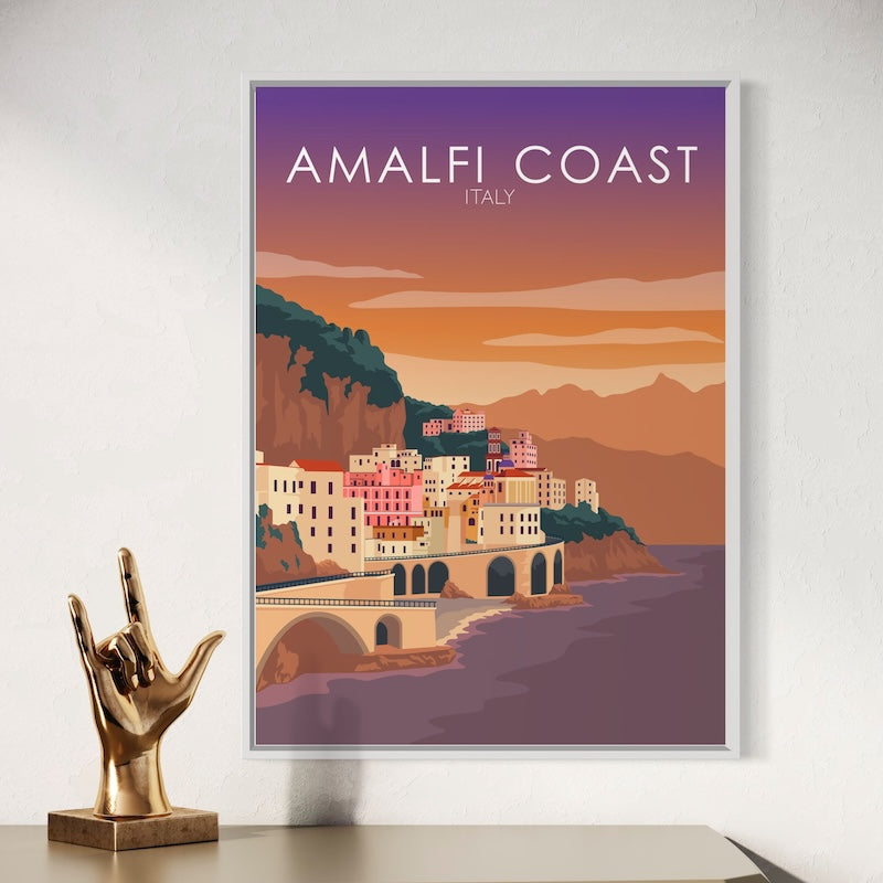 Amalfi Coast Sunset Poster | Amalfi Coast Sunset Print | Amalfi Coast Sunset Wall Art