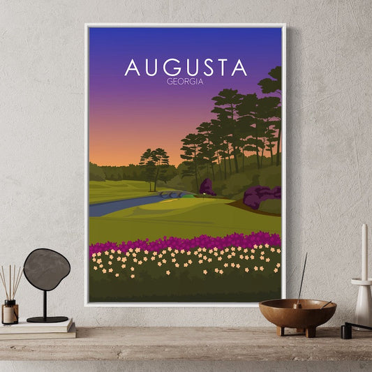 Augusta National Golf Course Sunset Print | Augusta National Poster
