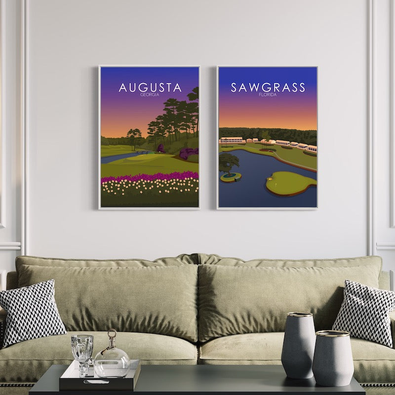 Augusta National Golf Course Sunset Print | Augusta National Poster