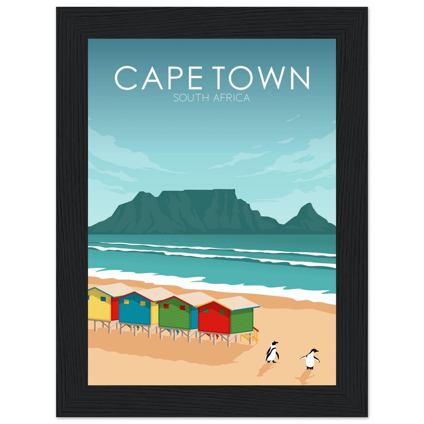 Cape Town Poster | Cape Town Wall Art | Cape Town Daytime Print