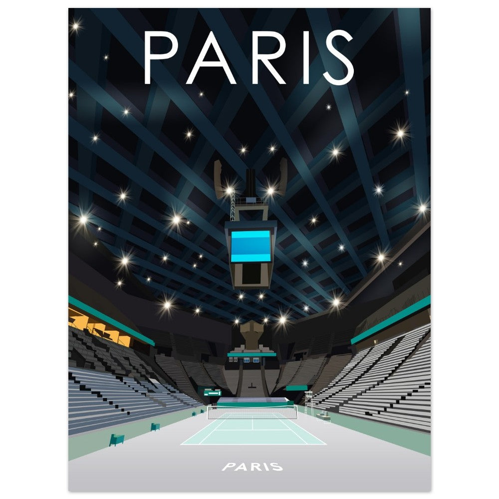 Paris Indoors ATP Masters Tennis Stadium Poster
