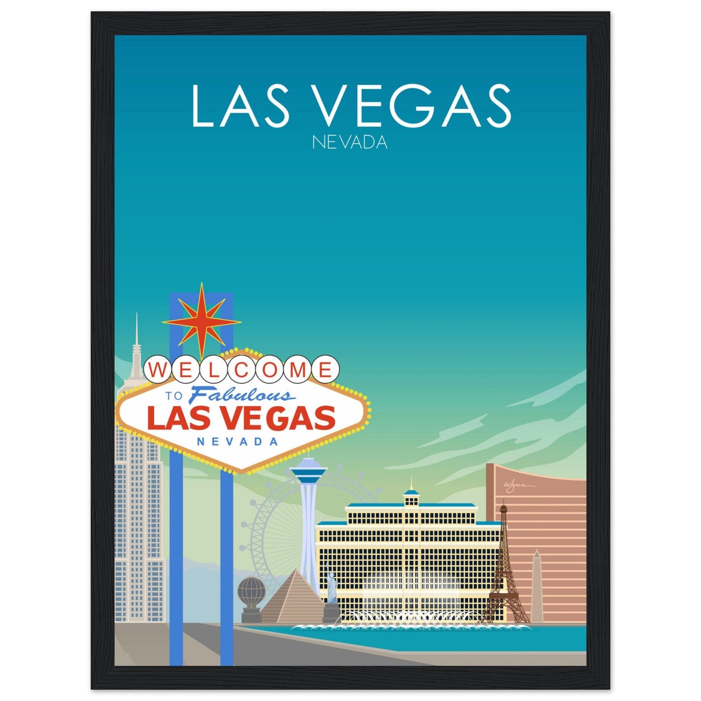 Las Vegas Poster | Las Vegas Wall Art | Las Vegas Daytime Print