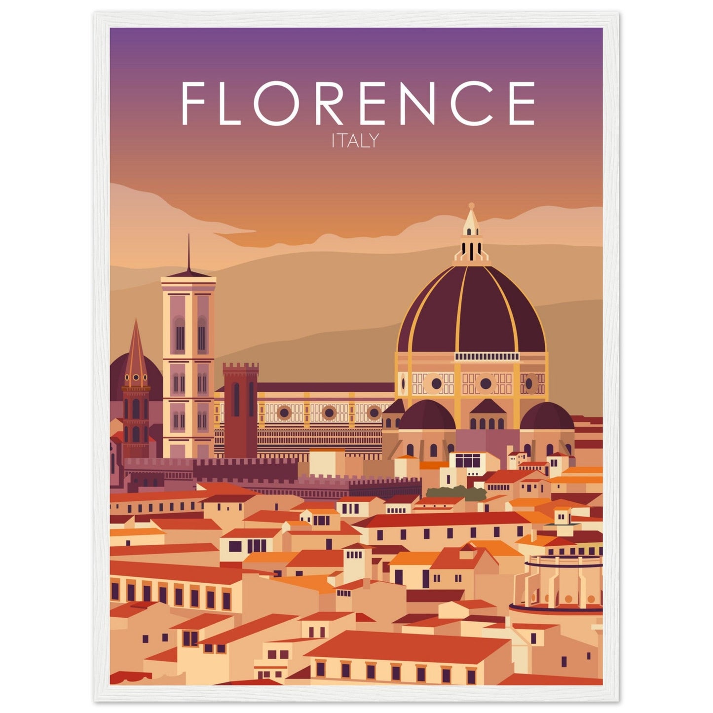 Florence Poster | Florence Wall Art | Florence Sunset Print