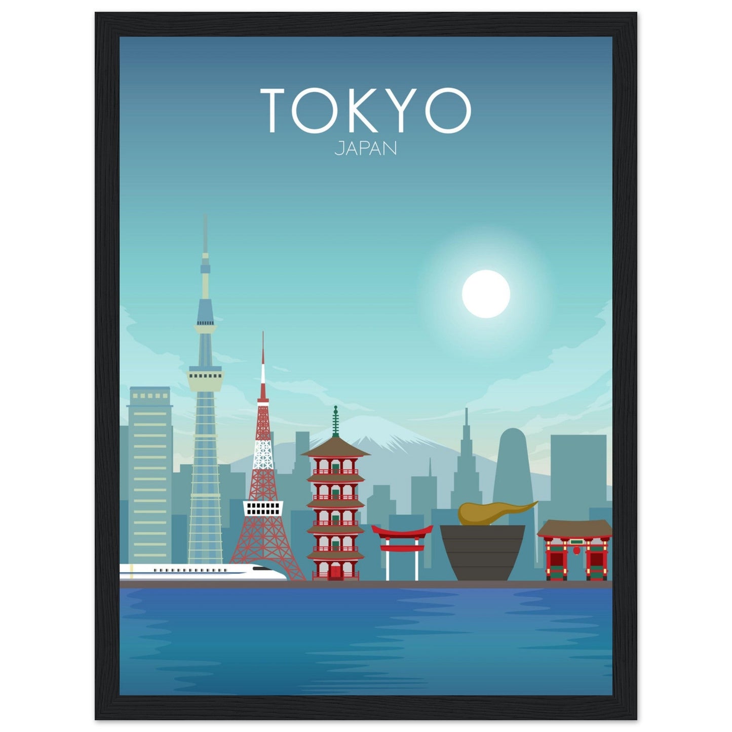 Tokyo Poster | Tokyo Wall Art | Tokyo Daytime Print