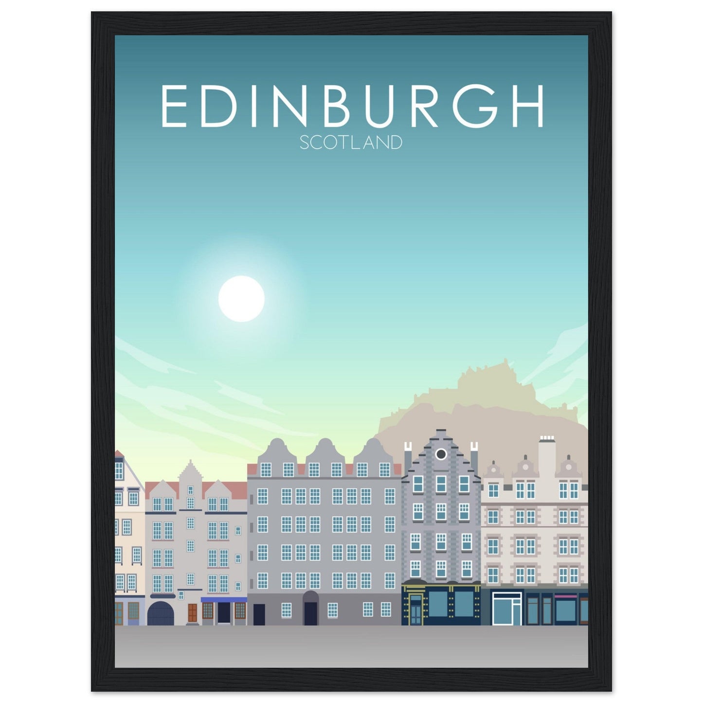 Edinburgh Poster | Edinburgh Wall Art | Edinburgh Daytime Print