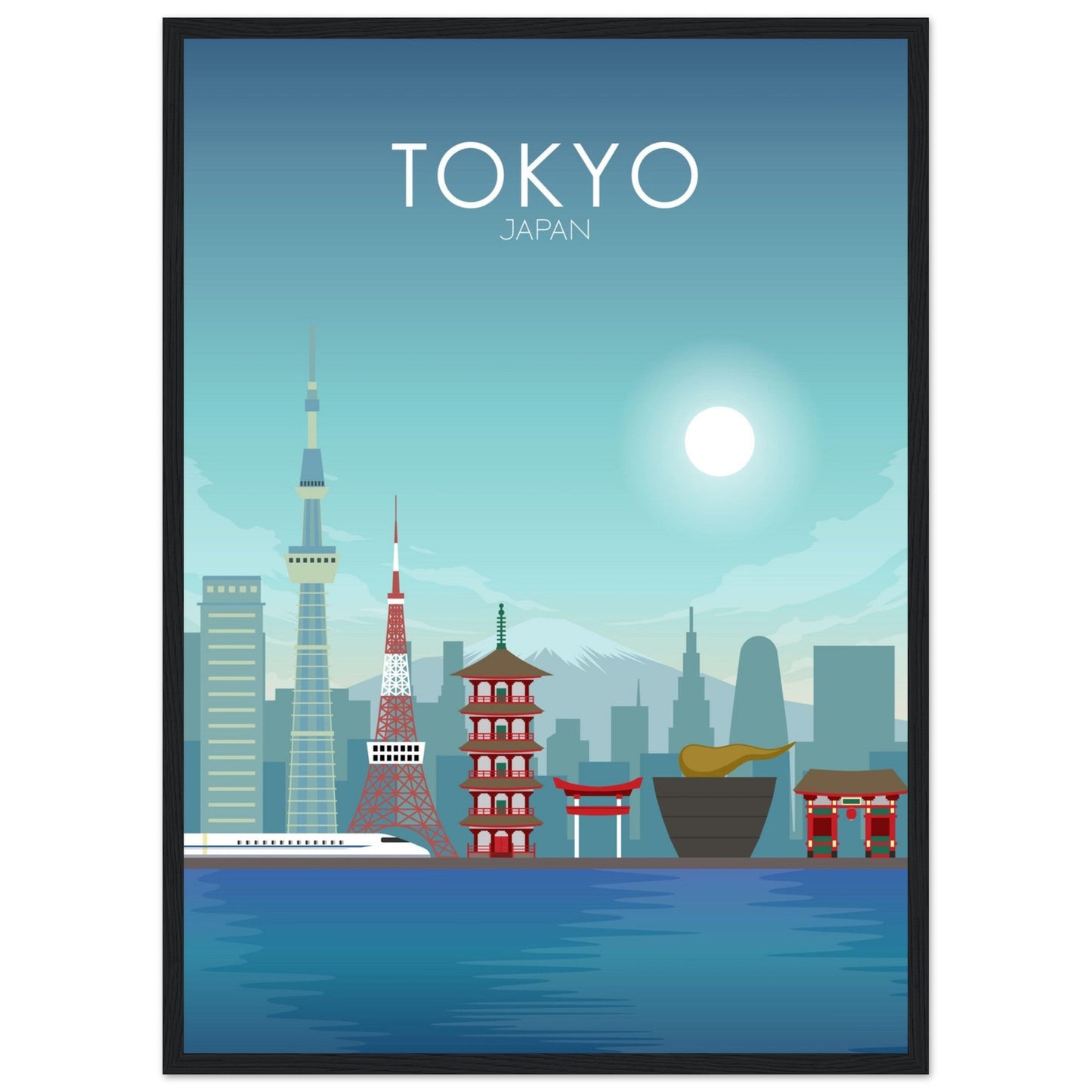 Tokyo Poster | Tokyo Wall Art | Tokyo Daytime Print