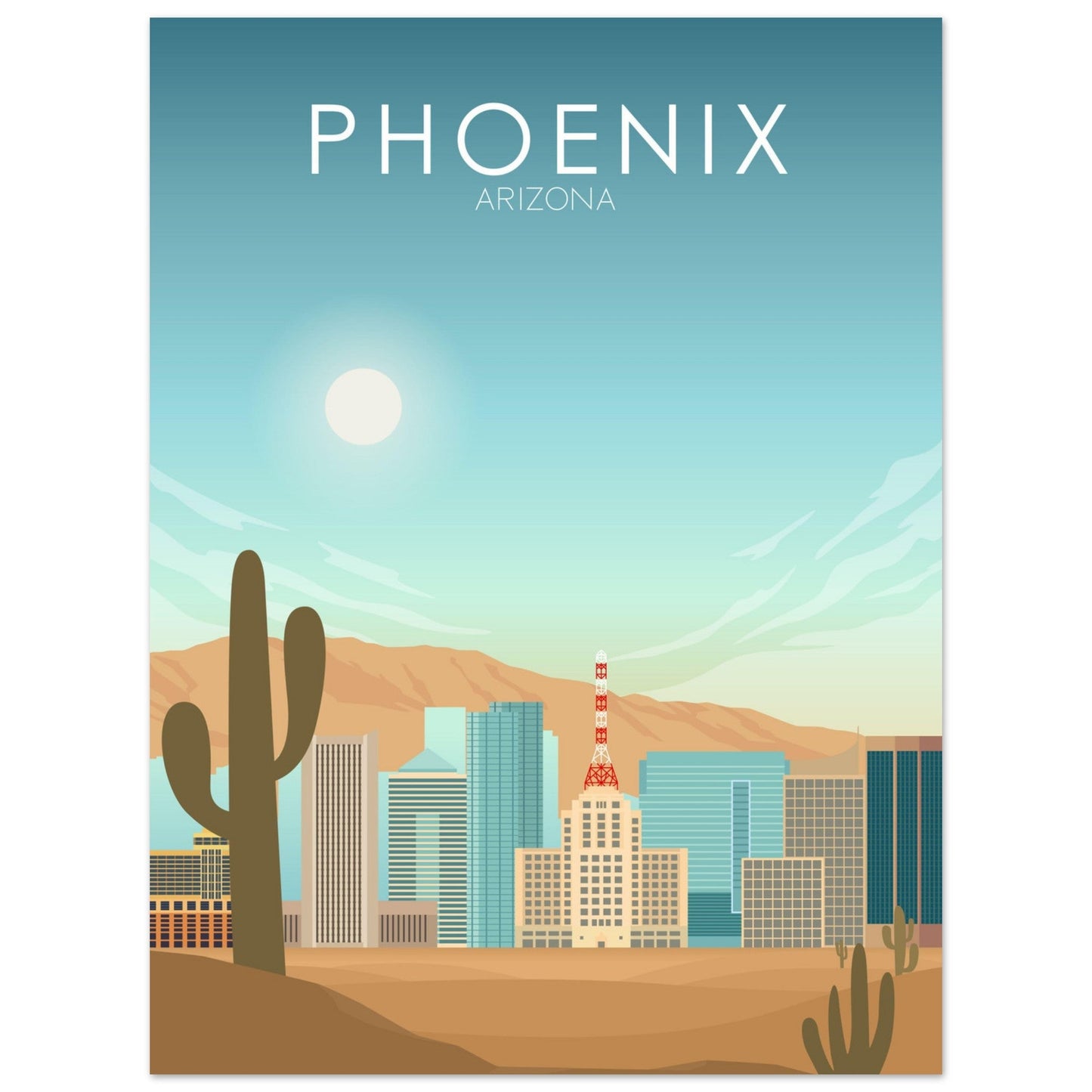 Phoenix Poster | Phoenix Wall Art | Phoenix Daytime Print