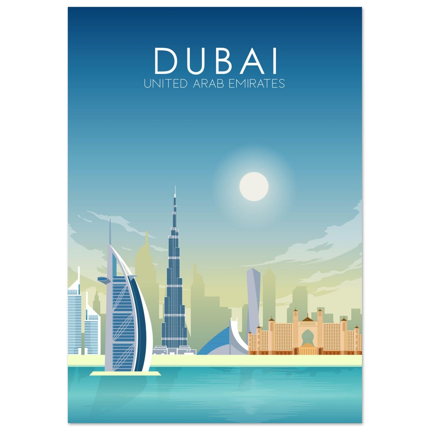 Dubai Poster | Dubai Wall Art | Dubai Daytime Print