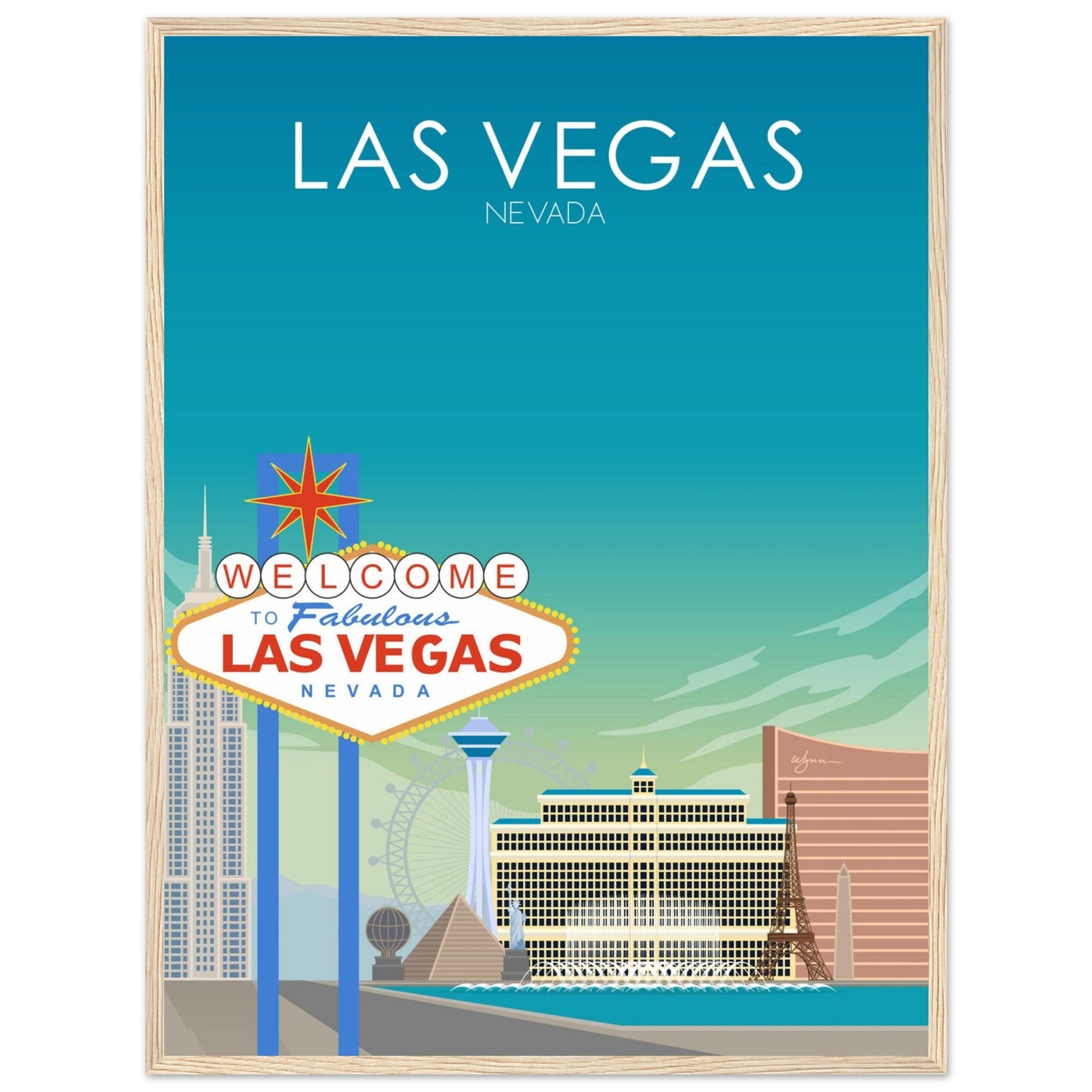 Las Vegas Poster | Las Vegas Wall Art | Las Vegas Daytime Print
