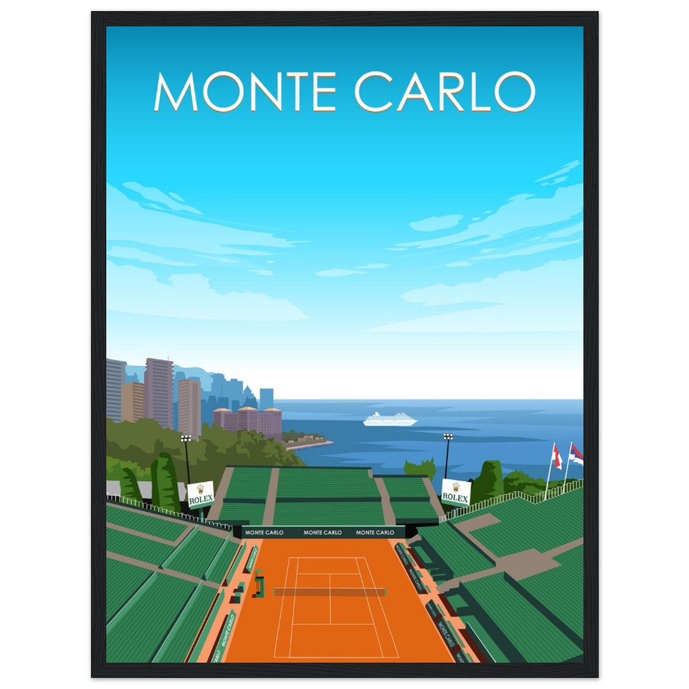 Monte Carlo ATP Masters Tennis Stadium Poster