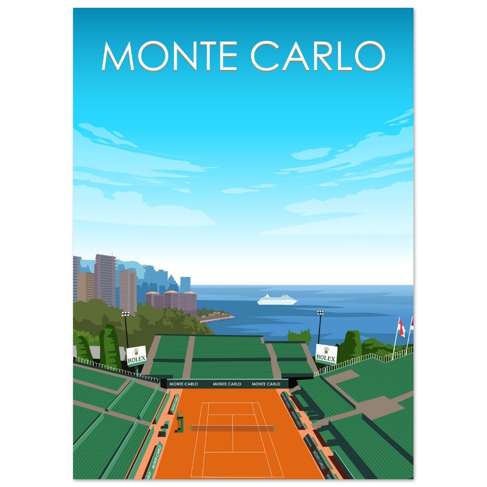 Monte Carlo ATP Masters Tennis Stadium Poster