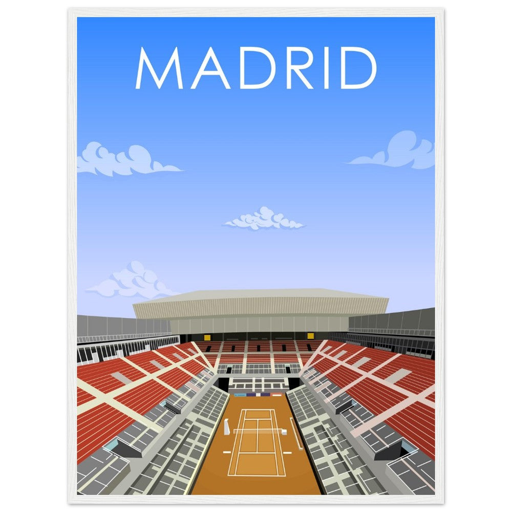 Madrid ATP/WTA Caja Magica Tennis Stadium Poster