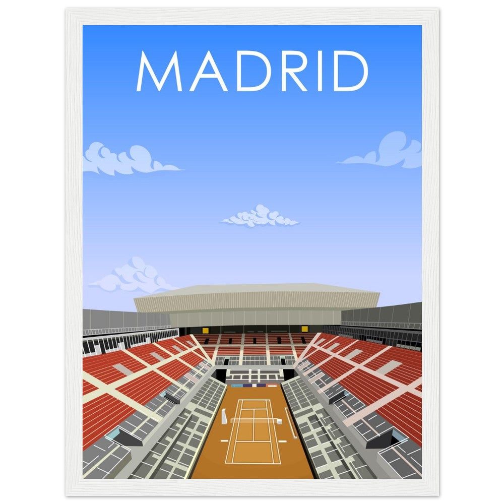 Madrid ATP/WTA Caja Magica Tennis Stadium Poster