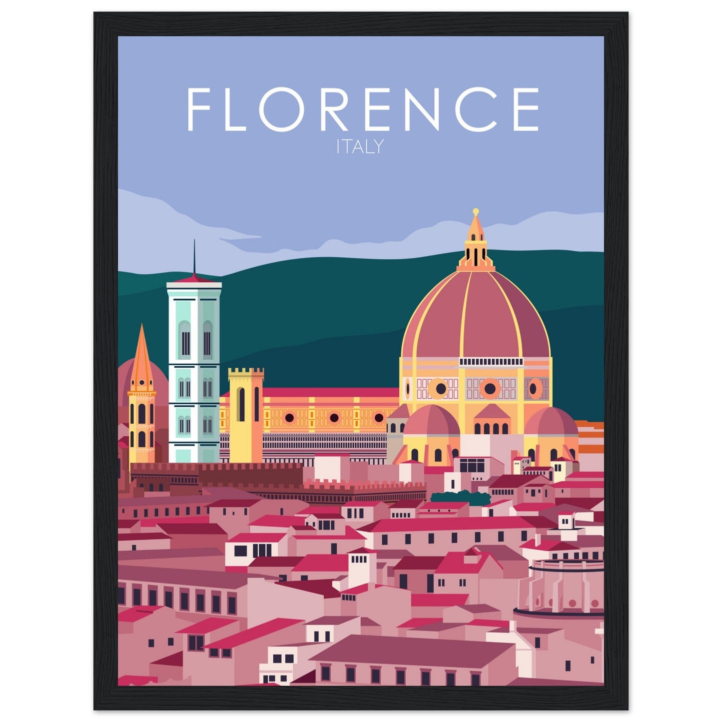 Florence Poster | Florence Wall Art | Florence Pastel Print