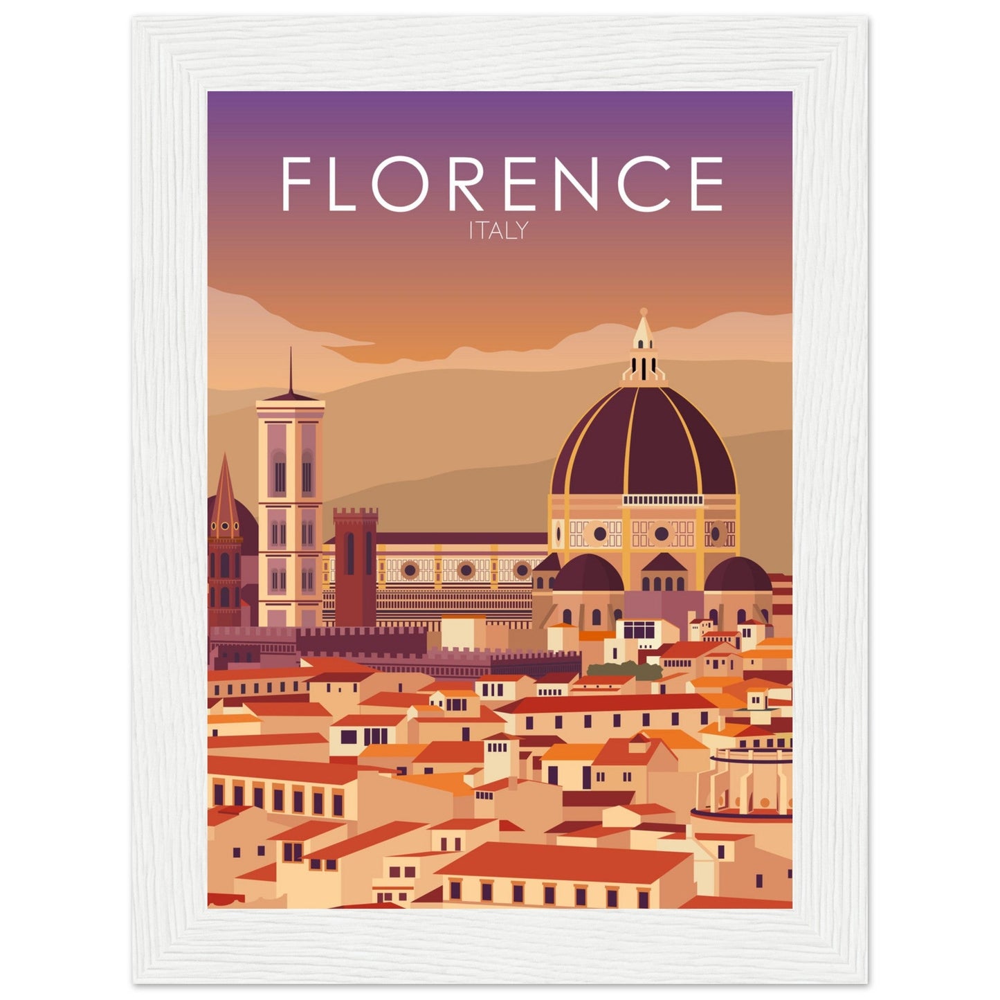 Florence Poster | Florence Wall Art | Florence Sunset Print