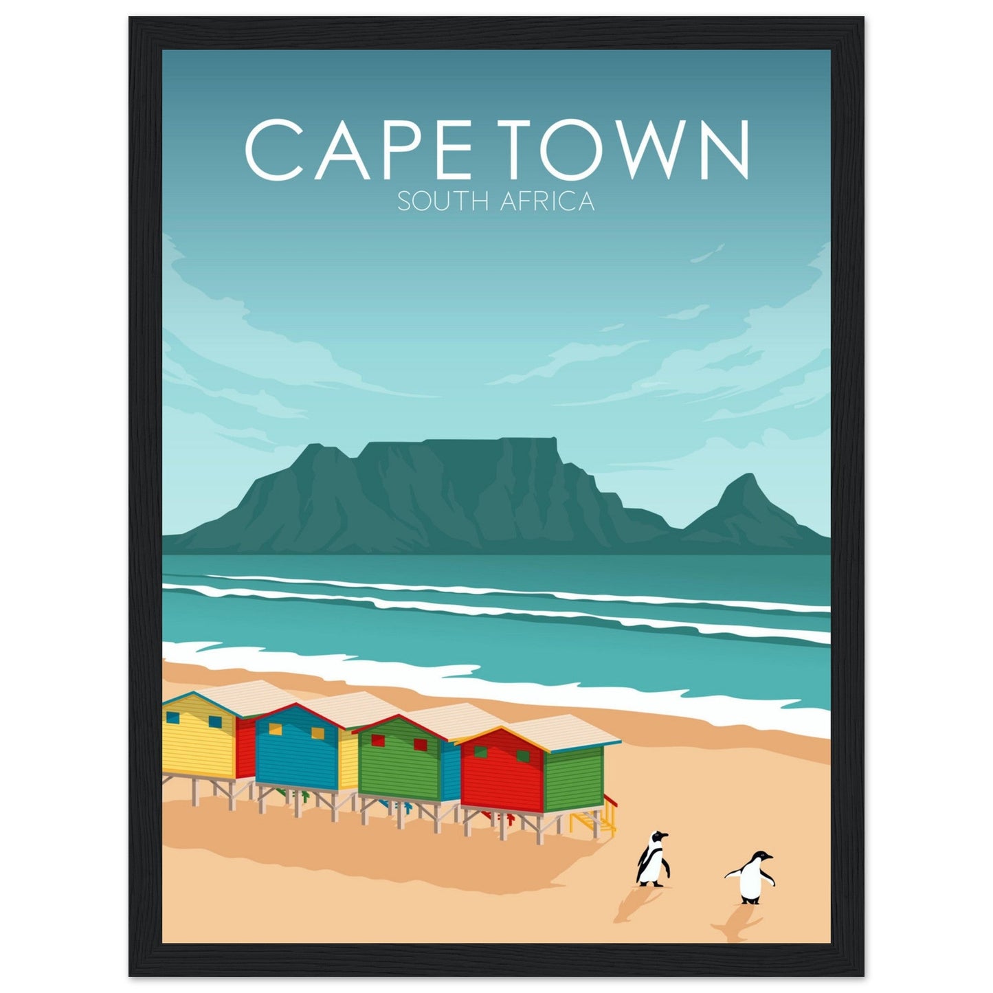 Cape Town Poster | Cape Town Wall Art | Cape Town Daytime Print