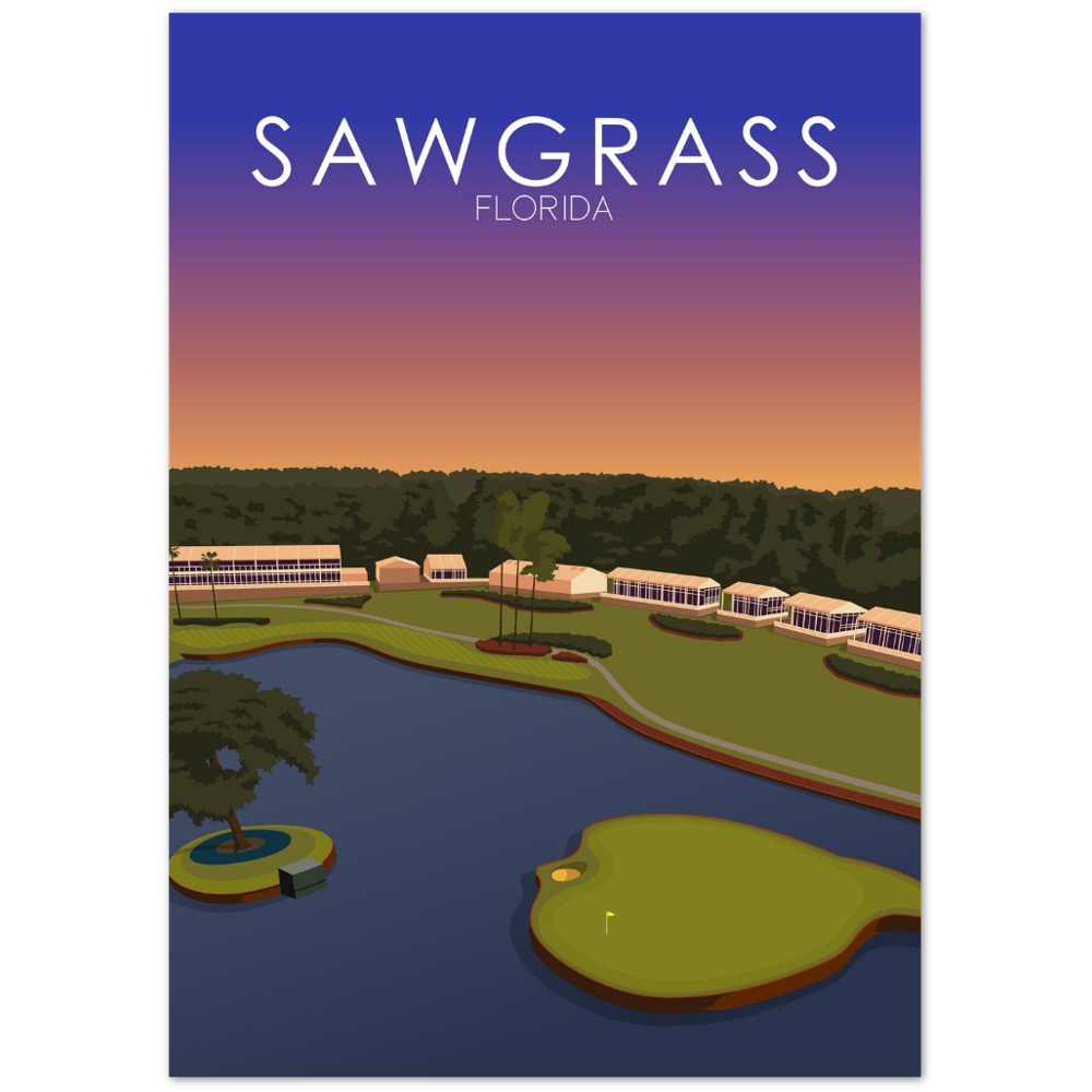 TPC Sawgrass Golf Course Sunset Print