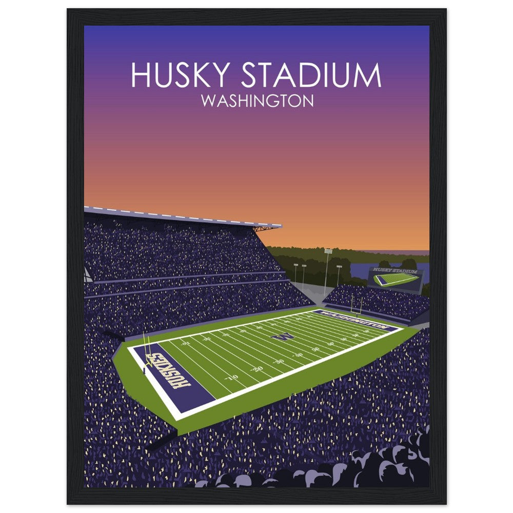 Husky Stadium Poster | University of Washington College Football Print