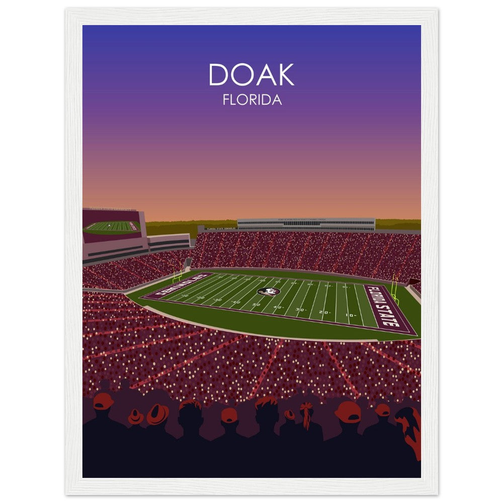 Doak Campbell Stadium Poster | Florida State University Football Stadium Print