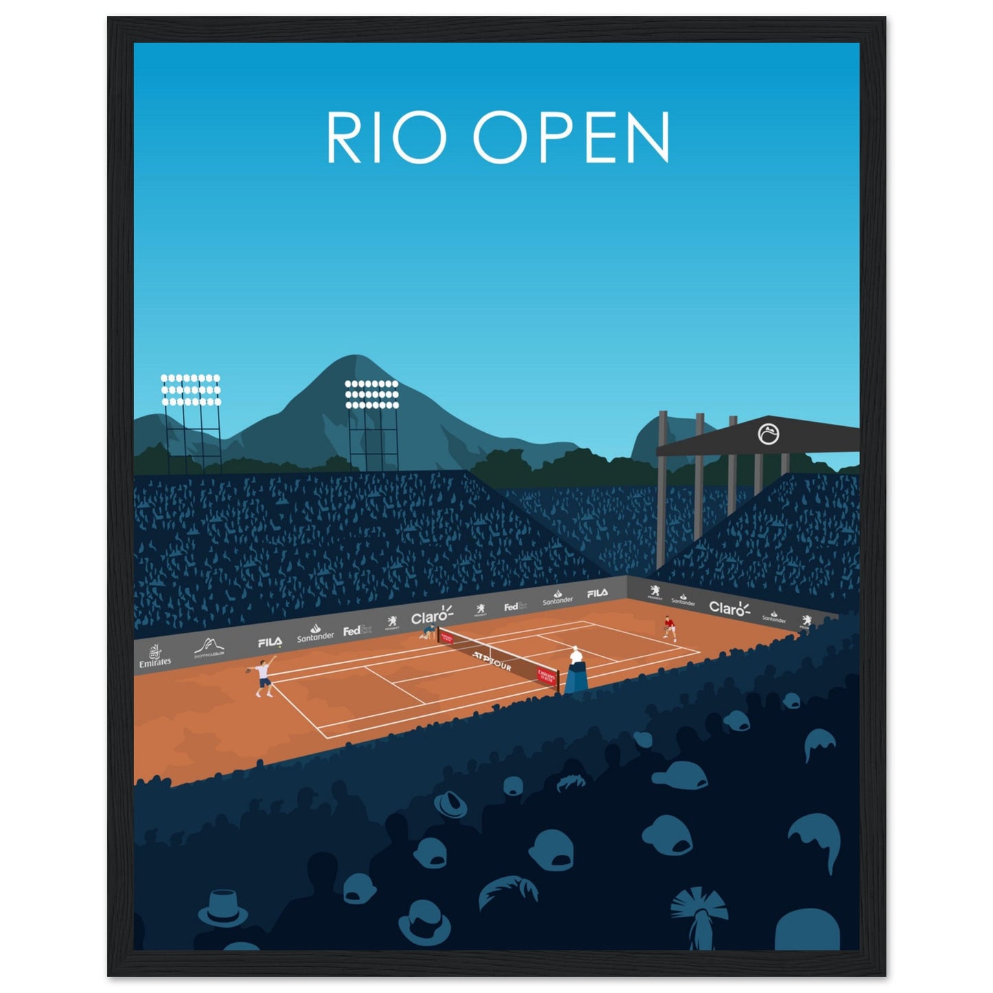 Rio Open ATP 500 Tennis Stadium Poster